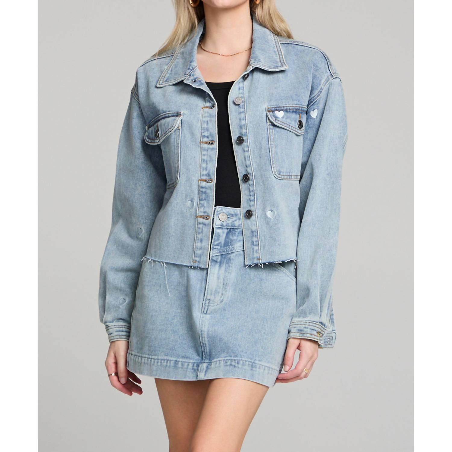 New Saltwater Luxe Long Sleeve Stylish Jacket In Denim